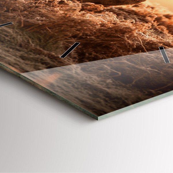 Reloj cuadrado Ciervo al amanecer