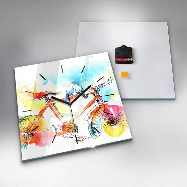 Reloj cuadrado Bicicleta pintada