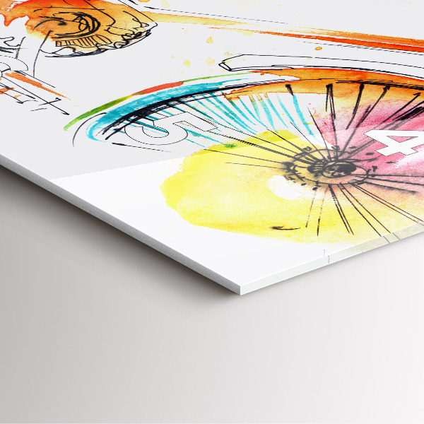 Reloj cuadrado Bicicleta pintada