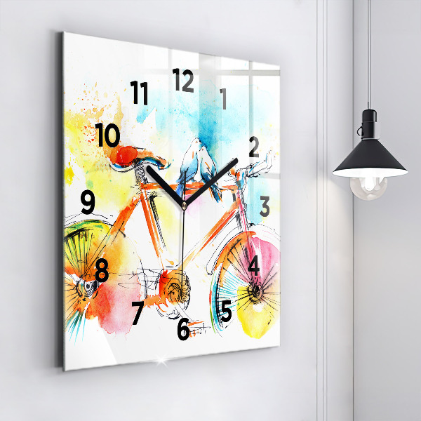 Reloj cuadrado Bicicleta pintada