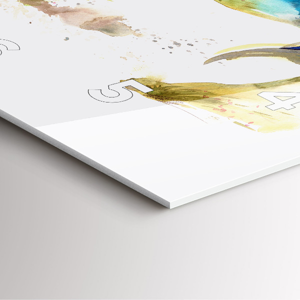 Reloj cuadrado Montaña pintada y caballo