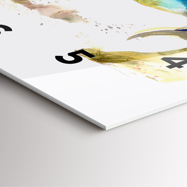 Reloj cuadrado Montaña pintada y caballo