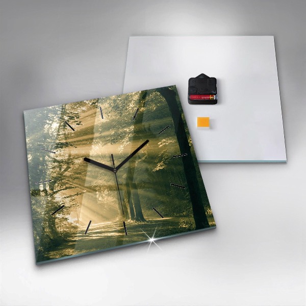 Reloj cuadrado Bosque de rayos de sol