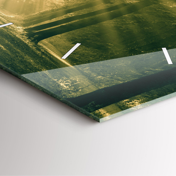 Reloj cuadrado Bosque de rayos de sol