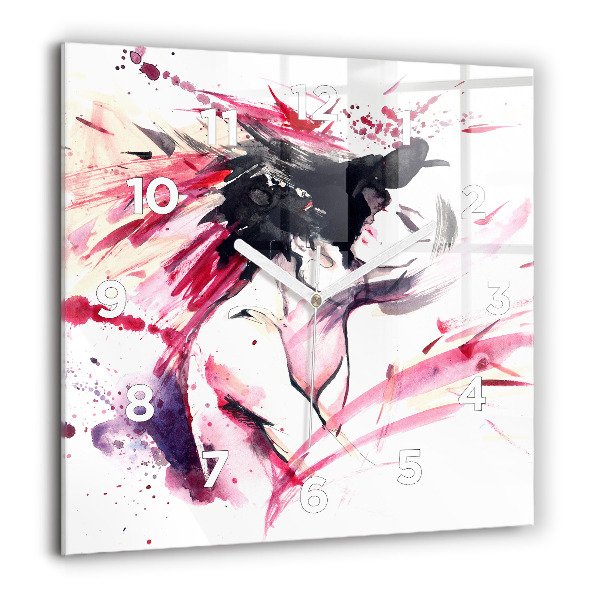 Reloj cuadrado Amantes abstractos