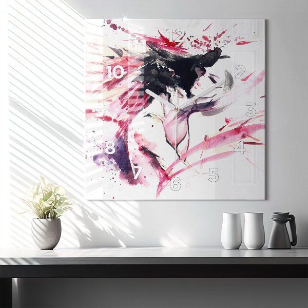 Reloj cuadrado Amantes abstractos