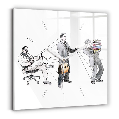 Reloj de pared cuadrado Gente marioneta