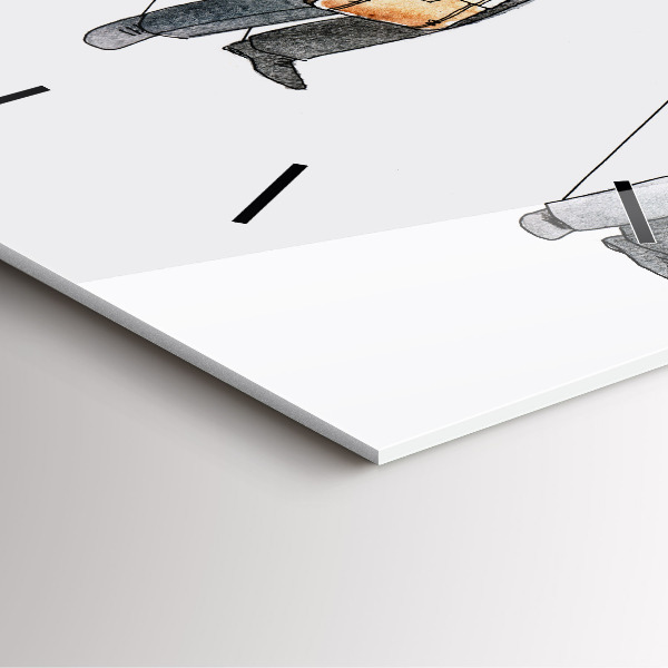 Reloj de pared cuadrado Gente marioneta