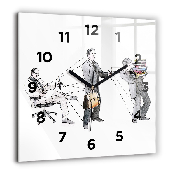 Reloj de pared cuadrado Gente marioneta
