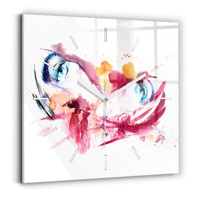 Reloj de pared cuadrado Pareja romántica