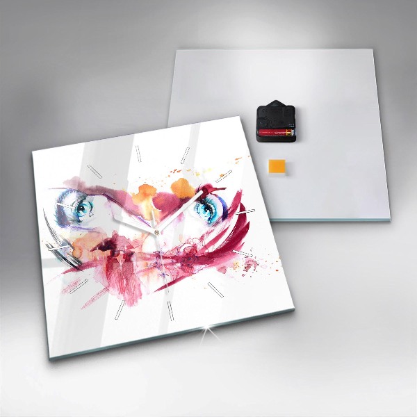 Reloj de pared cuadrado Pareja romántica