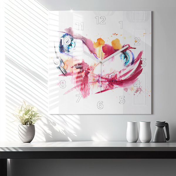 Reloj de pared cuadrado Pareja romántica