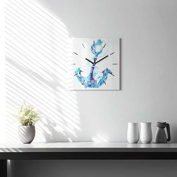 Reloj cuadrado Ancla de mar