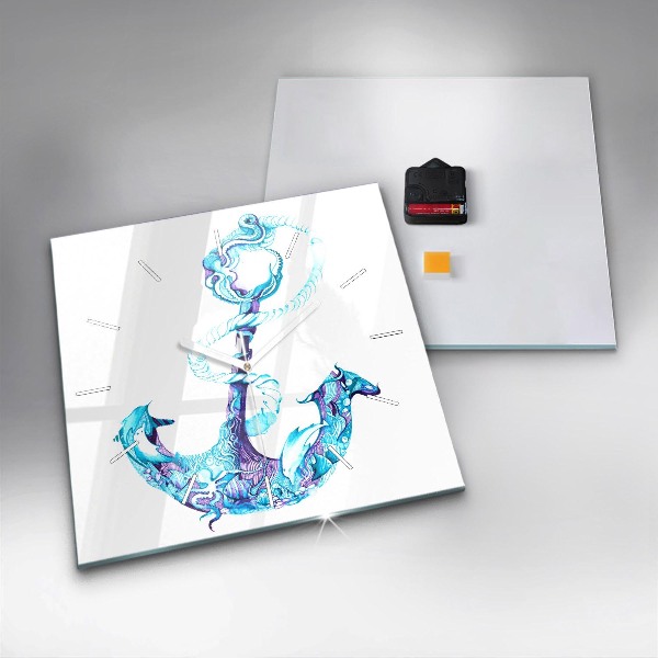 Reloj cuadrado Ancla de mar