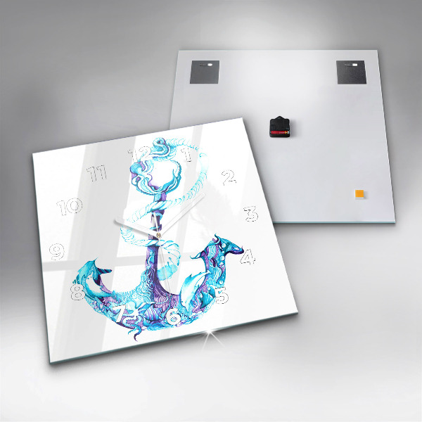 Reloj cuadrado Ancla de mar