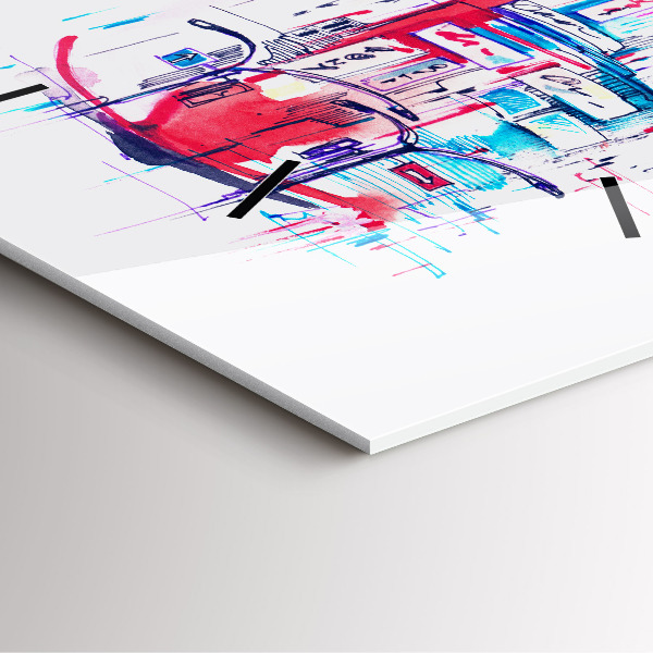 Reloj de pared cuadrado Tacón rojo