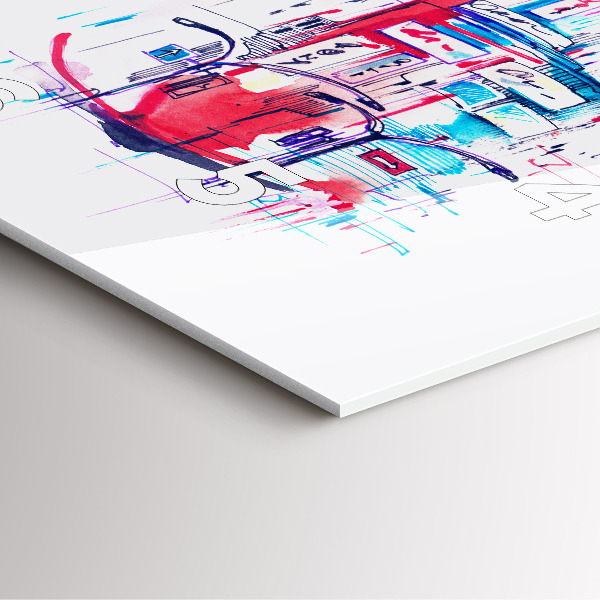 Reloj de pared cuadrado Tacón rojo