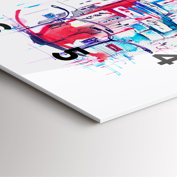 Reloj de pared cuadrado Tacón rojo