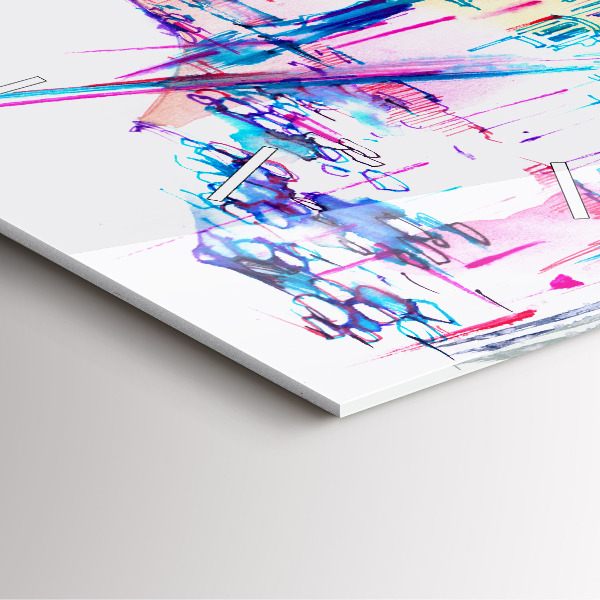 Reloj cuadrado Paraguas y ciudad