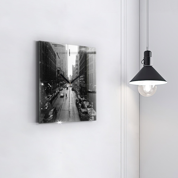 Reloj de pared cuadrado Calles de Chicago