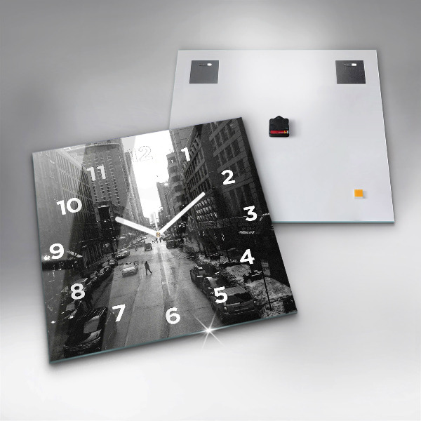 Reloj de pared cuadrado Calles de Chicago