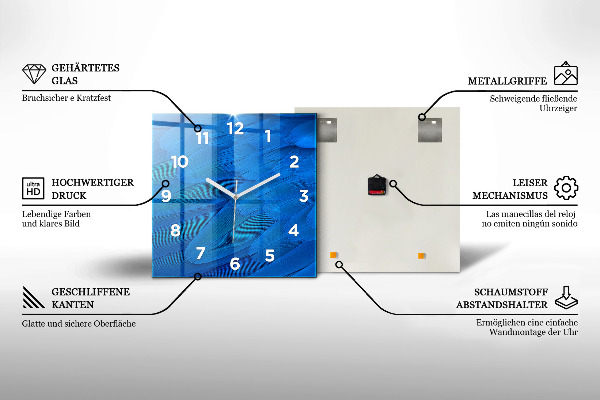 Reloj de pared cuadrado Calles de Chicago