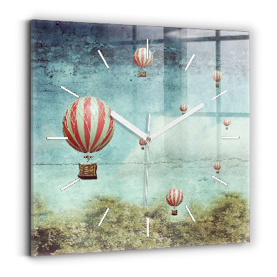Reloj de pared cuadrado Globos