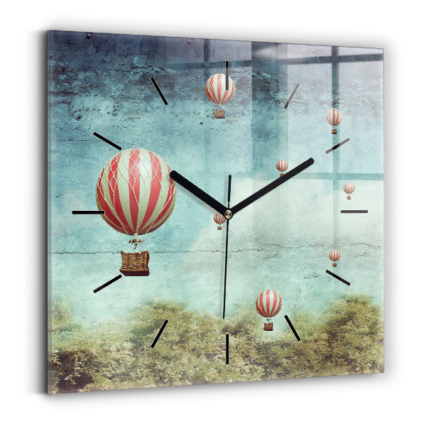 Reloj de pared cuadrado Globos