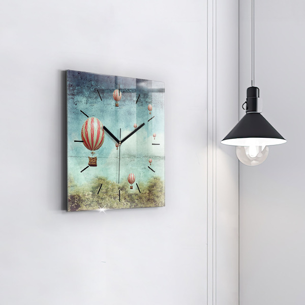 Reloj de pared cuadrado Globos