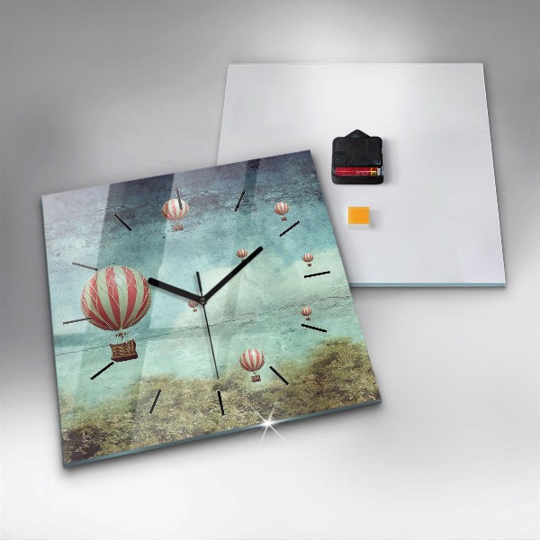 Reloj de pared cuadrado Globos