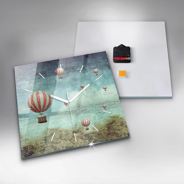 Reloj de pared cuadrado Globos
