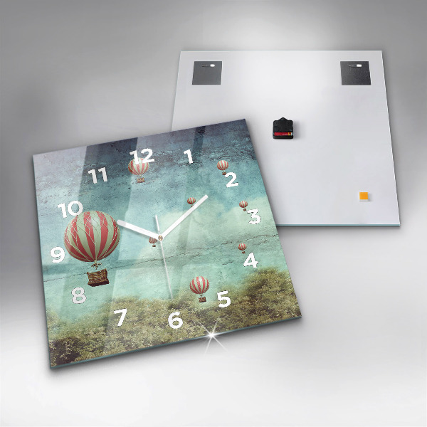Reloj de pared cuadrado Globos