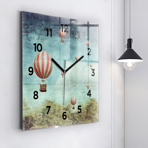 Reloj de pared cuadrado Globos