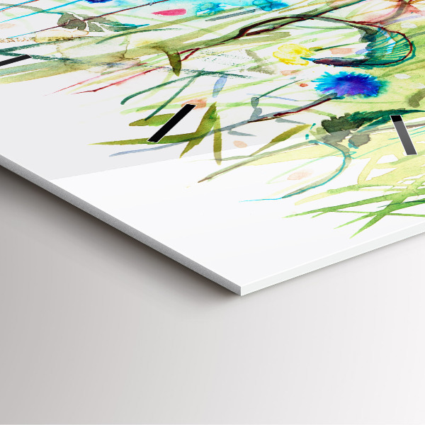 Reloj cuadrado Amapolas en un prado