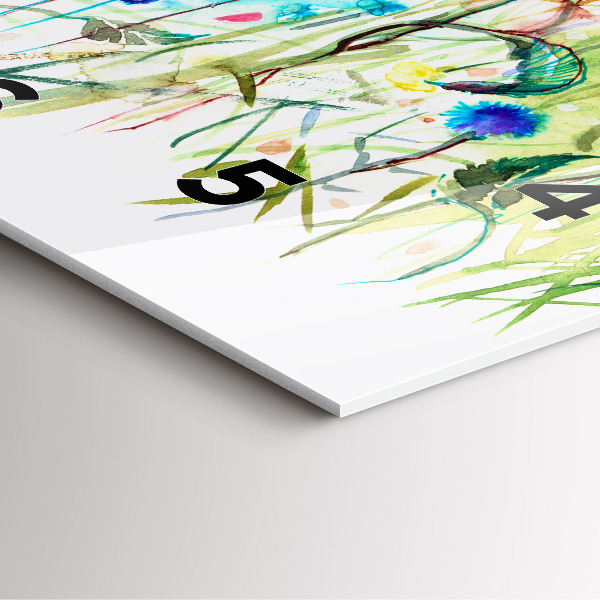 Reloj cuadrado Amapolas en un prado