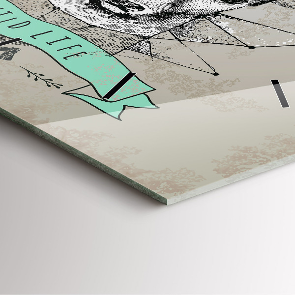 Reloj de pared cuadrado Cabeza de ciervo