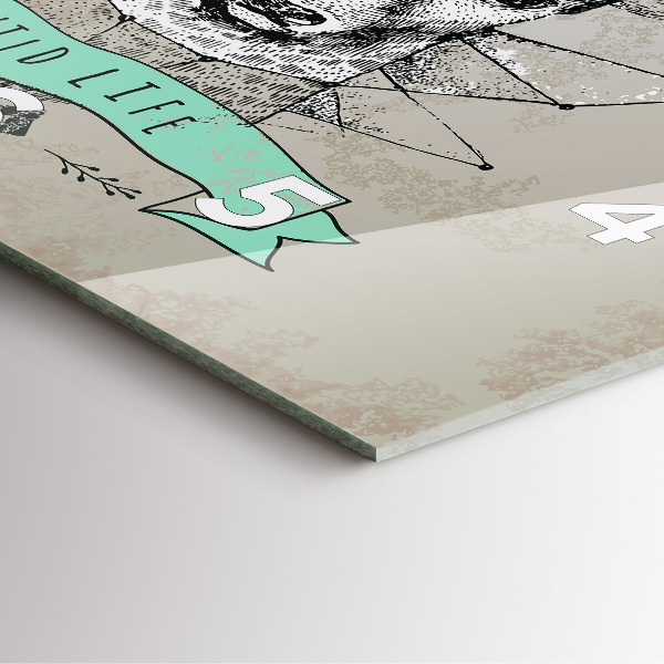 Reloj de pared cuadrado Cabeza de ciervo