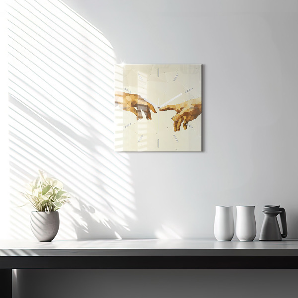 Reloj de pared cuadrado Creación de Adán