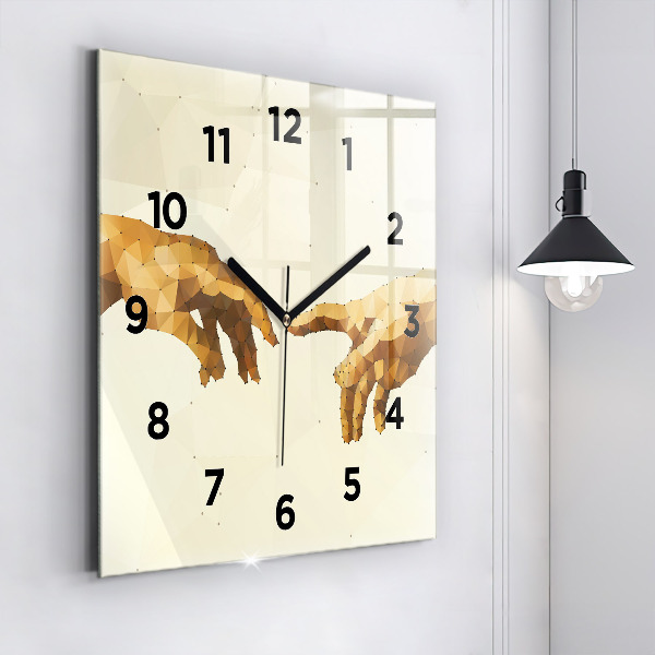 Reloj de pared cuadrado Creación de Adán