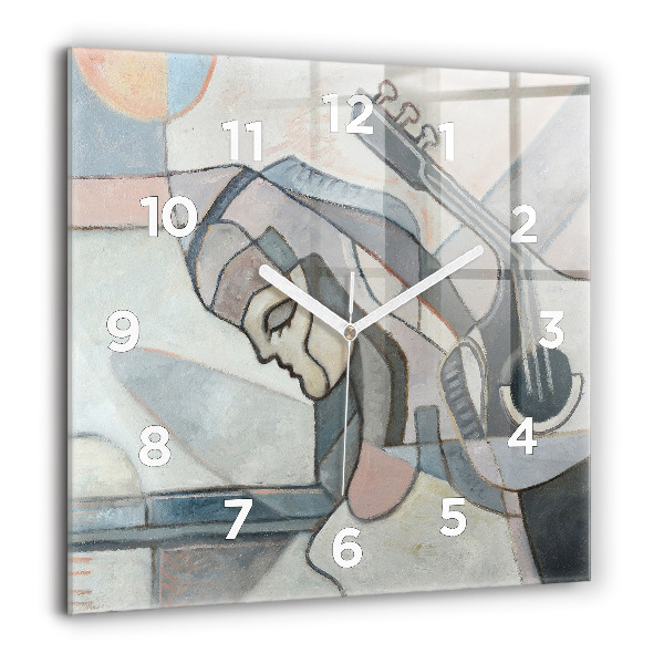 Reloj de pared cuadrado Pintura abstracta