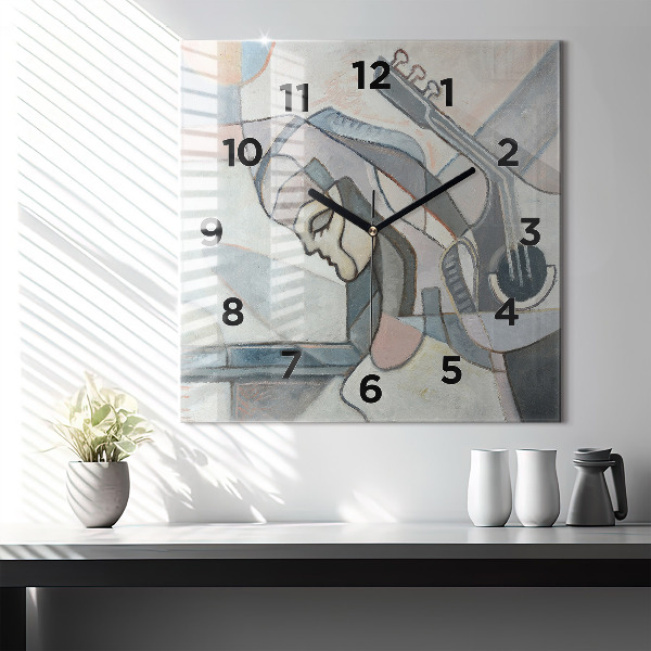 Reloj de pared cuadrado Pintura abstracta