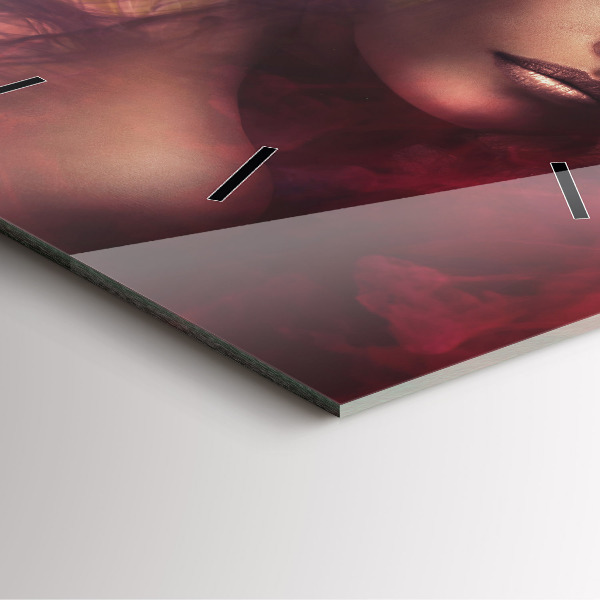 Reloj de pared cuadrado Retrato de mujer