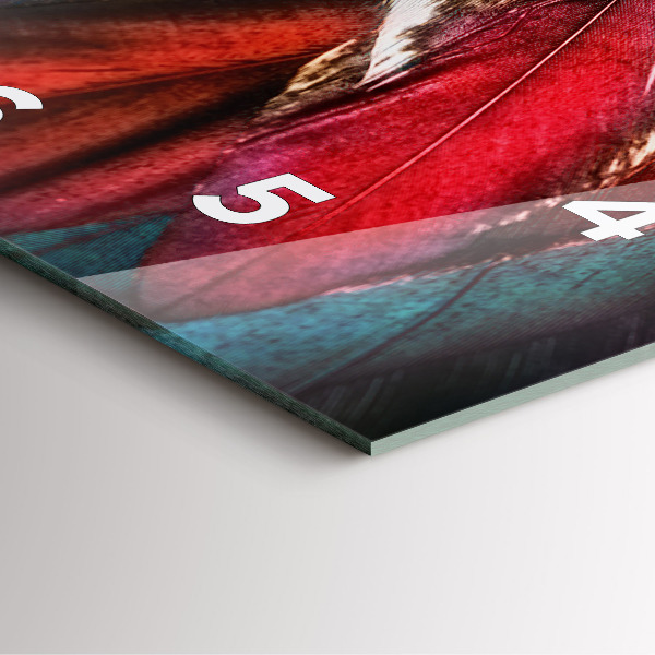 Reloj cuadrado Plumas marrón claro de un pájaro