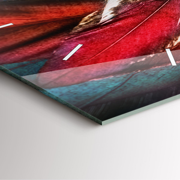 Reloj cuadrado Plumas marrón claro de un pájaro