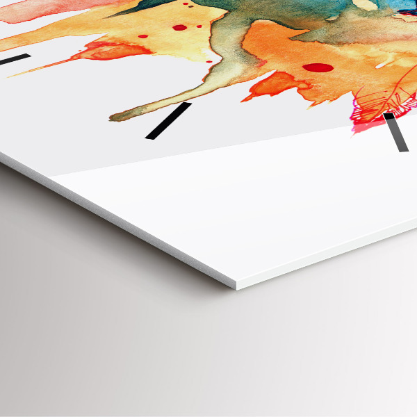 Reloj cuadrado Loro rojo de colores