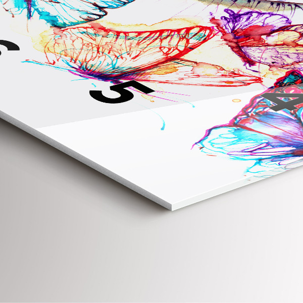 Reloj cuadrado Mariposas de ojos de colores