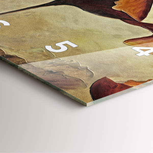 Reloj de pared cuadrado Amapolas pintadas