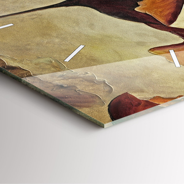 Reloj de pared cuadrado Amapolas pintadas