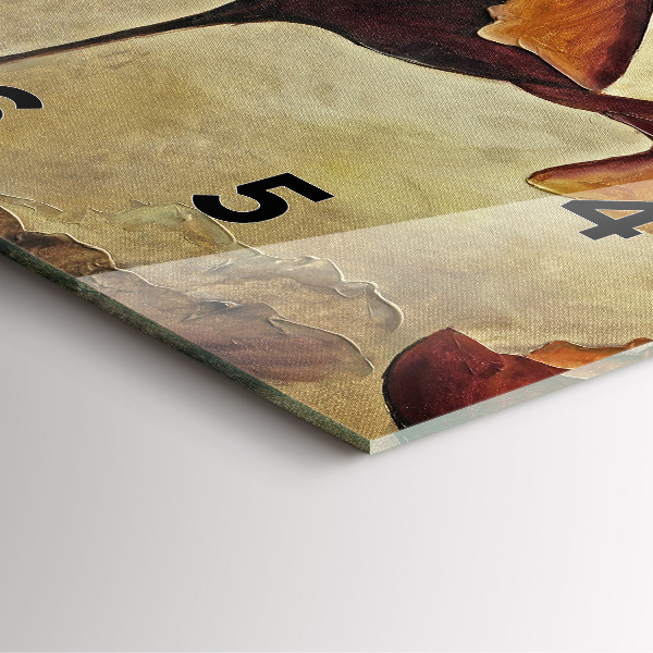 Reloj de pared cuadrado Amapolas pintadas