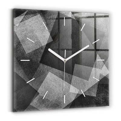 Reloj de pared cuadrado Abstracción geométrica
